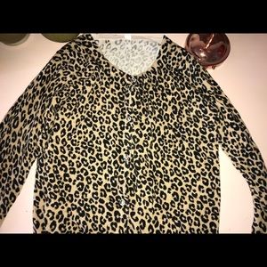 Leopard print cardigan